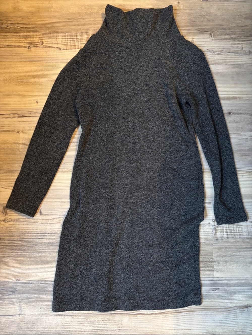 Banana Republic Charcoal Gray Turtleneck Sweater Dress
